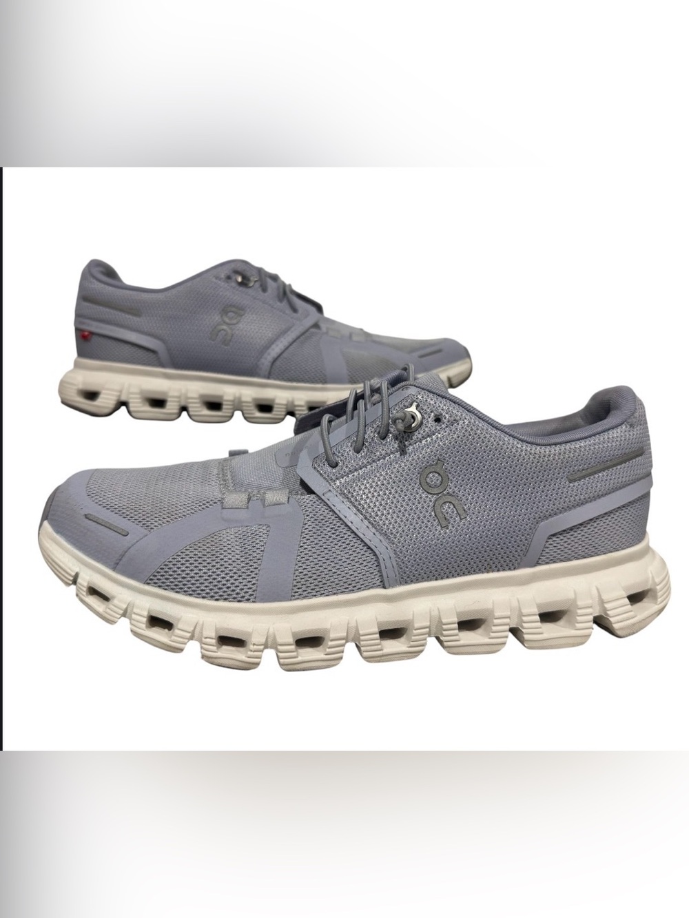 On Cloud 5 Running Shoe Heather/Fossil Women’s Size 6 Gray Purple